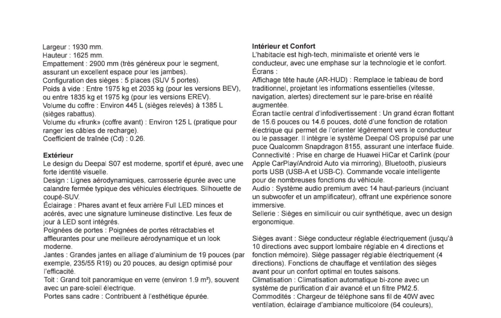 deepal s07 fiche1