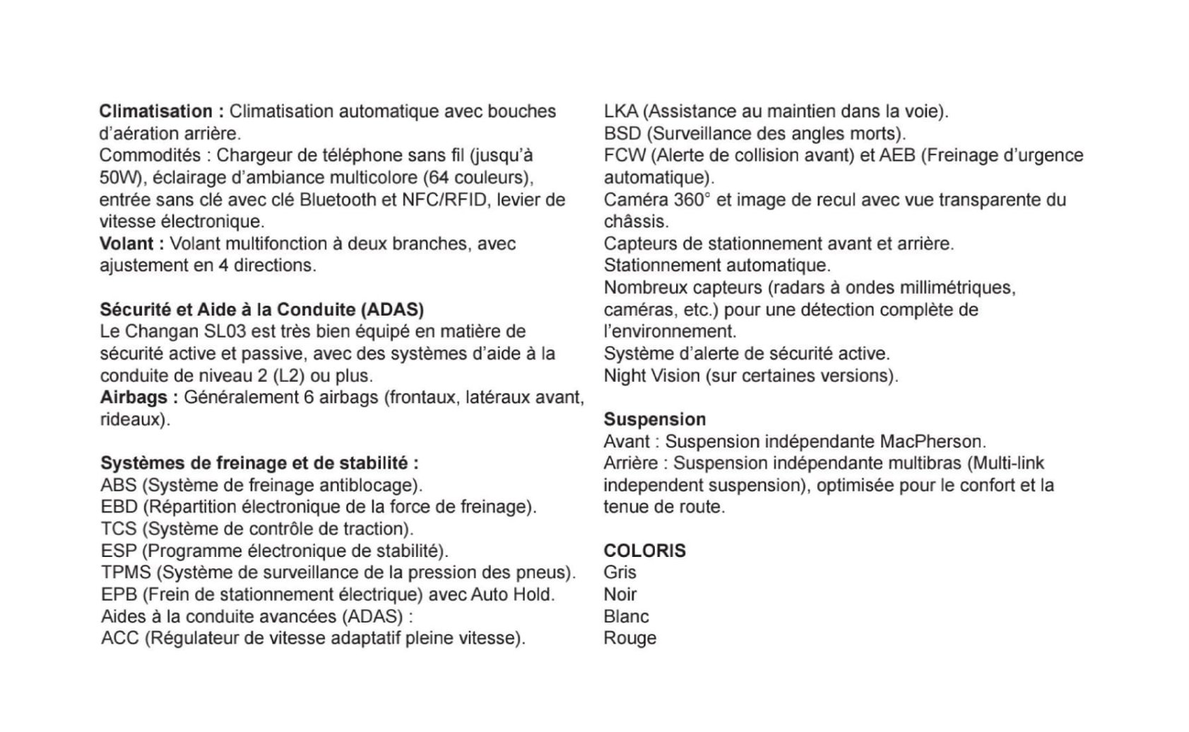 deepal sl03 fiche 2